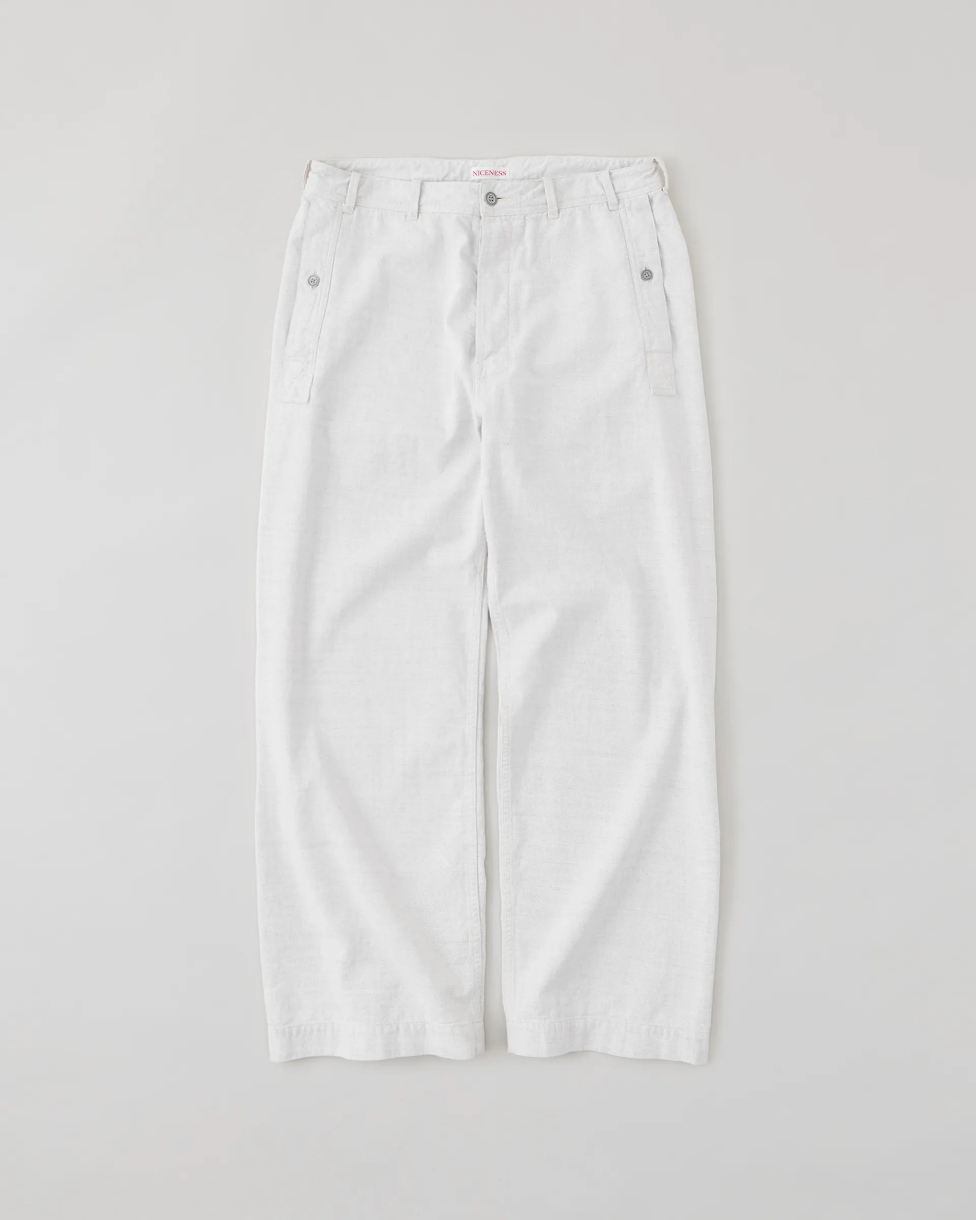 NICENESS 25AW M.MARR / Distressed Snow Denim Trousers